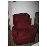 Rocking Recliner Burgundy in Color