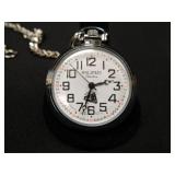 Woldman Electric Pocket Watch w/Train Design; w/Ch