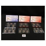 2001 U.S. Mint Sets; 2-Denver; 1-Philadelphia;