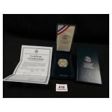 1990 Eisenhower Centennial Silver Dollar;