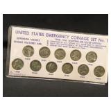 United States Emergency Coinage Set #1; 1942-1945