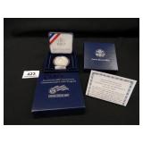 Jamestown 400th Anniversary Proof Silver Dollar; 9