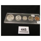 1963D Coin Set; Half, Quarter,Dime,Nickel, Penny;