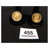 Sacagawea $1 Coins-(2); 2004, 2005; "S" Mint Mark;