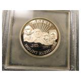 1991-S Mt. Rushmore Golden Anniv. Silver Half Doll