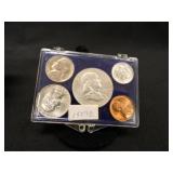 1957-D Coin Set; Half Dollar, Quarter, Dime, Nicke