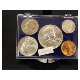 1958-D Coin Set; Half Dollar, Quarter, Dime, Nicke