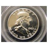 1962 Franklin Half Dollar; PCGS PR67;