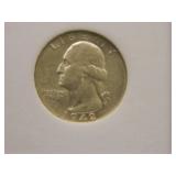 1942-D Washington Quarter; MS-65; Nat