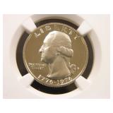 1976-S Clad Washington Quarter; PF67* Cameo; NGC;