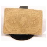 U.S. Five Cent Postage Currency; Error-Off Center-