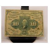 U.S. Ten Cent Postage Currency;