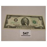 U.S. Two Dollar Bill; Series 1976;
