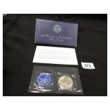 1972-S Eisenhower Uncirculated Silver Dollar; 40%