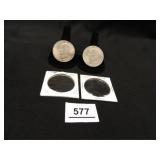 1971-D & 1971-P Eisenhower Dollars; (2); Copper/Ni