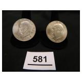 Bicentennial Eisenhower Dollars; (2); Copper/Nicke
