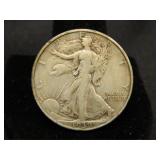 1939-D Walking Liberty Half Dollar;