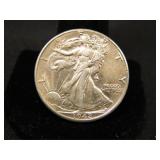 1942-P Walking Liberty Half Dollar;