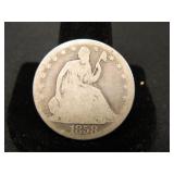 1858-O Seated Liberty Half Dollar;