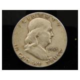 1953-S Franklin Half Dollar;