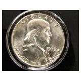 1958-D Franklin Half Dollar;