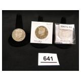 Kennedy Half Dollars (3); 1991-S; 1993-S Proof Sil