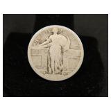 1917-D Standing Liberty Quarter; (No Stars Under E