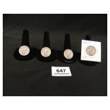 1925 Standing Liberty Quarters; (4);