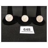 1926 Standing Liberty Quarters; (3); "D"-1; "S"-1;