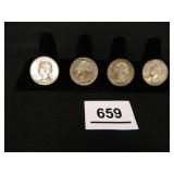 1960 Washington Quarters "D"-(3); "P"-(1);