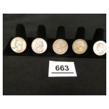 1964 Washington Quarters "P"-(4); "D"-(1);