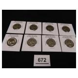 1983-P Washington Quarters Uncirculated; (8);