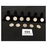 Roosevelt Dimes-(11); 1946-S-1; 1946-D-1; 1946-P-6