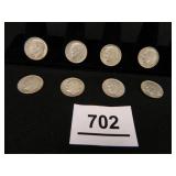 1964-P Roosevelt Dimes-(8);