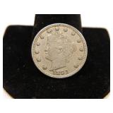 1883 Liberty Nickel (V Nickel-No Cents);