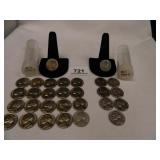 1956-D Jefferson Nickels-(21); 1959-D-(8);