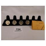 1959-D Jefferson Nickels; (4);