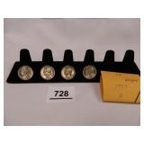 1959-D Jefferson Nickels; (4);