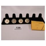 1959-D Jefferson Nickels; (4);