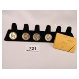 1959-D Jefferson Nickels; (4);