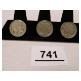 1924-D; 1925-S-(2); Buffalo Nickels;