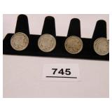 Buffalo Nickels; 1934-D-(4);