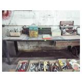 TABLE 8FOOT BY 31 INCHES 3 FOOT TALL ,METAL FRAME