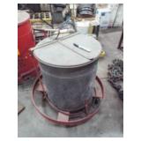 HAZARDOUS WASTE CON TAINER WITH DRUM DOLLY