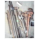 PIPE WRENCH AND CROWBARS