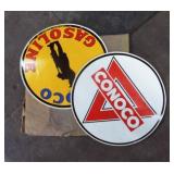 VINTAGE GAS PUMP STICKERS CONOCO