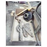 C CLAMP AND ANTIQUE PULLY MISC