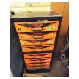 DORMAN PARTS CABINET WITH FITTINGS IN IT