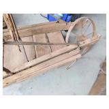 Yoke Harness and old iron wheel barrel Yoke Harness and old iron wheel barrel