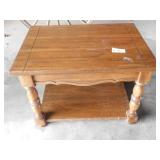 Wood end table